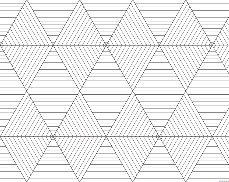 hexagons coloring sheet